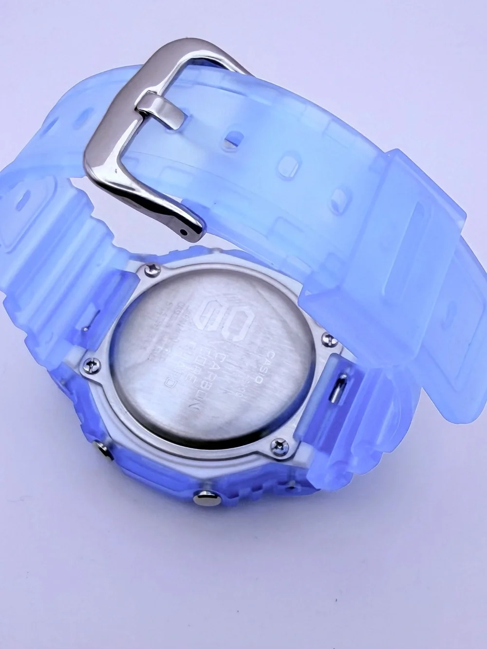 G-Shock GA2100, With Light Blue Transparent Dial,Resin Strap, and Bezel